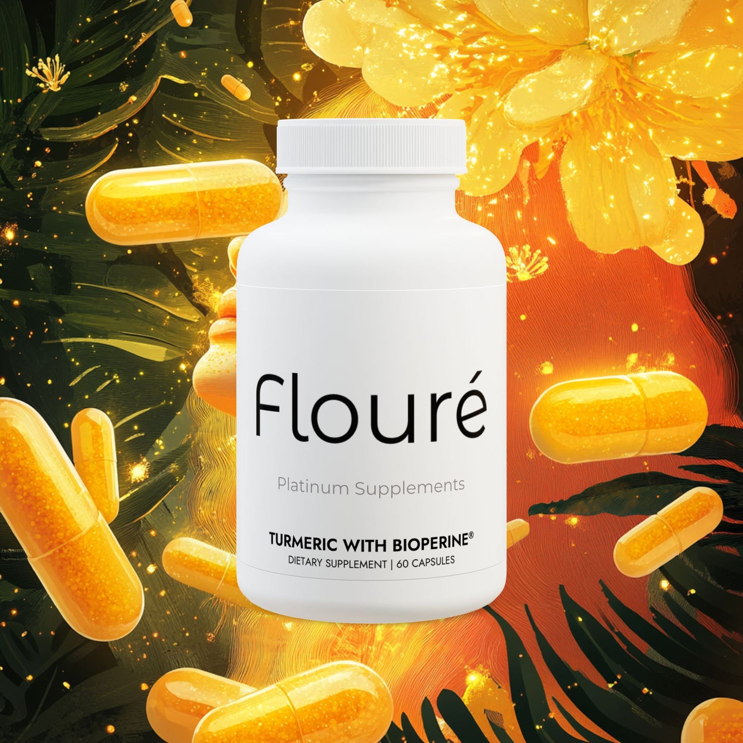 Turmeric with BioPerine® (Black Pepper Fruit Extract) Supplement (60 Capsules)